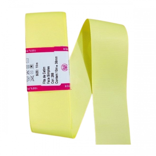 Fita de gorgurão Sanding 10m - Amarelo Bebê 288