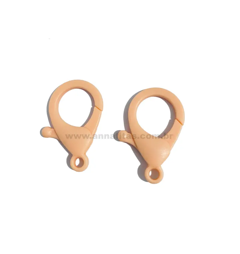 Mosquetão Fecho Lagosta em Plastico para Pulseira 2 unidades de 3,5cm SALMÃO - Salmão