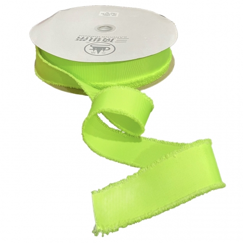 Fita de Gorgorão Sanding BORDAS DESFIADA de 38mm Por metro - Verde Limão 98
