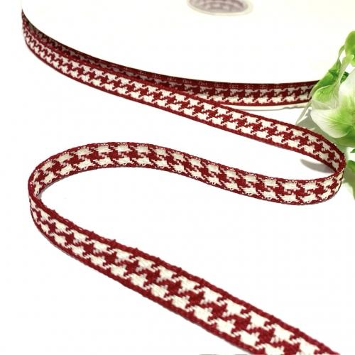 Fita Xadrez Pied de Poule - Vermelho 40