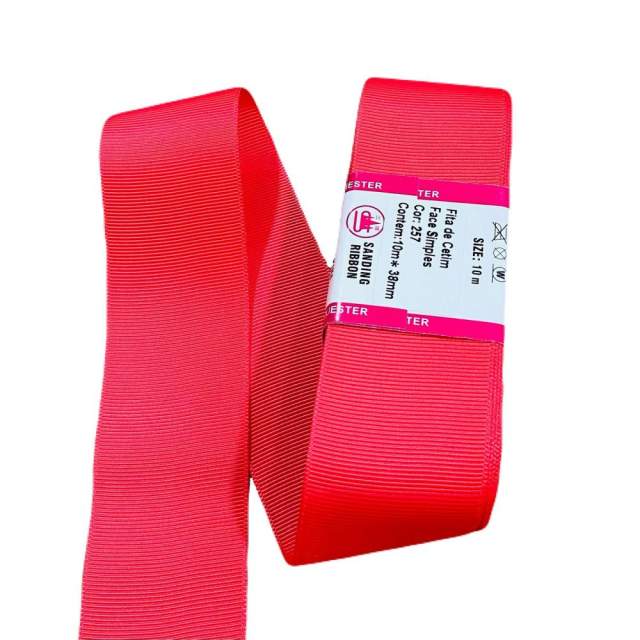 Fita de gorgurão Sanding 10m - Vermelho Melancia 257
