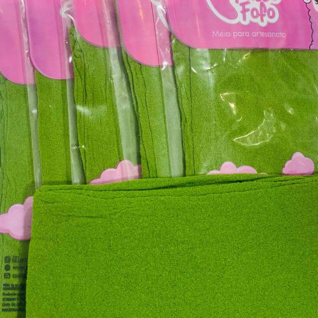 Meia de Seda Passo Fofo Lisa para artesanato - 47 - Verde Folha