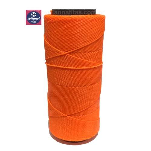Cordonê Cordão Encerado Settanyl 100g 160m SNYL 04 TEXT 480 3181 - COR - 0393 LARANJA NEON
