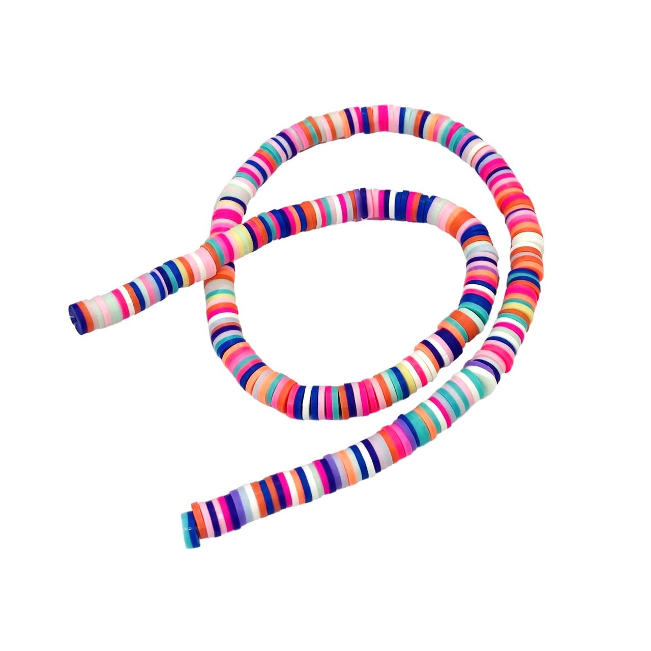 Aplique Disquinhos para Pulseiras Aproximadamente 400 Unidades de 6mm Modelo MEIO1P6 - Colorido