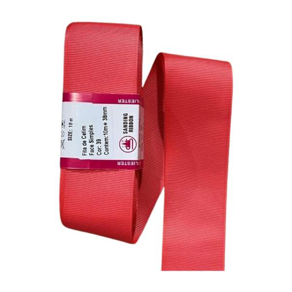 Fita de gorgurão Sanding 10m - Coral 39