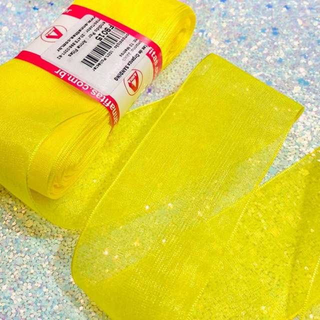 Fita de Organza 10m - Amarelo 15
